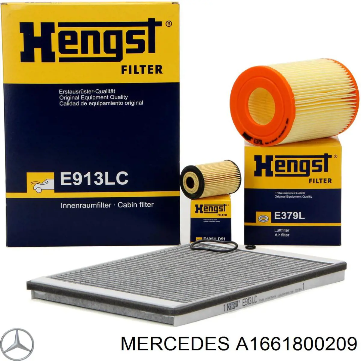 A1661800209 Mercedes filtro de aceite