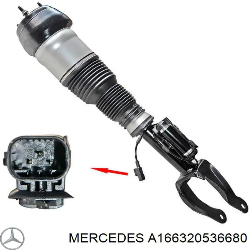 A166320536680 Mercedes amortiguador delantero izquierdo