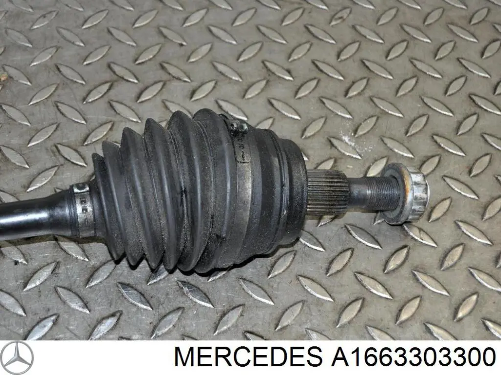 1663303300 Mercedes árbol de transmisión delantero izquierdo