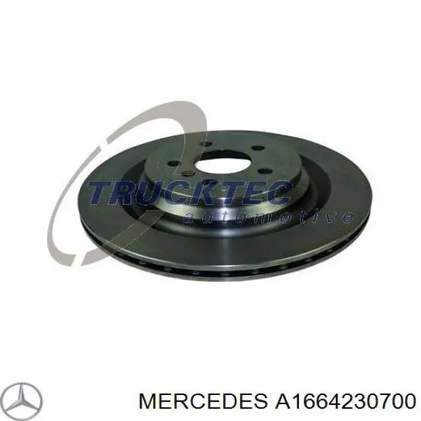 A1664230700 Mercedes disco de freno trasero