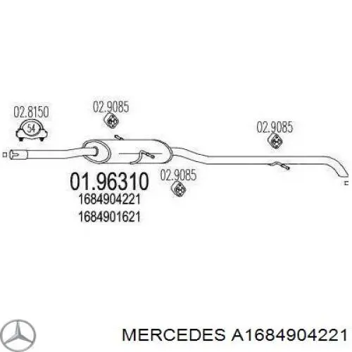 1684904221 Mercedes silenciador posterior