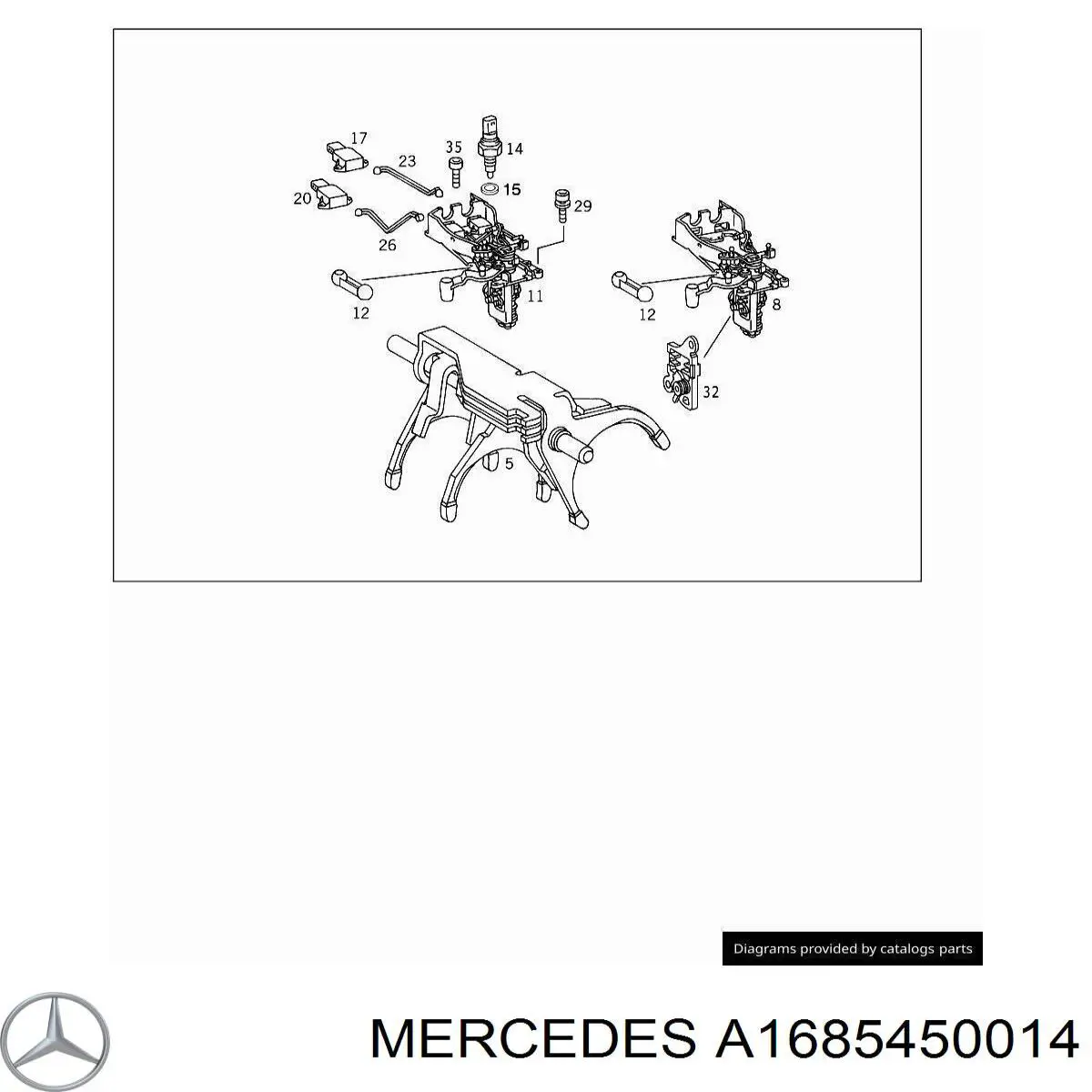 A1685450014 Mercedes interruptor, piloto de marcha atrás