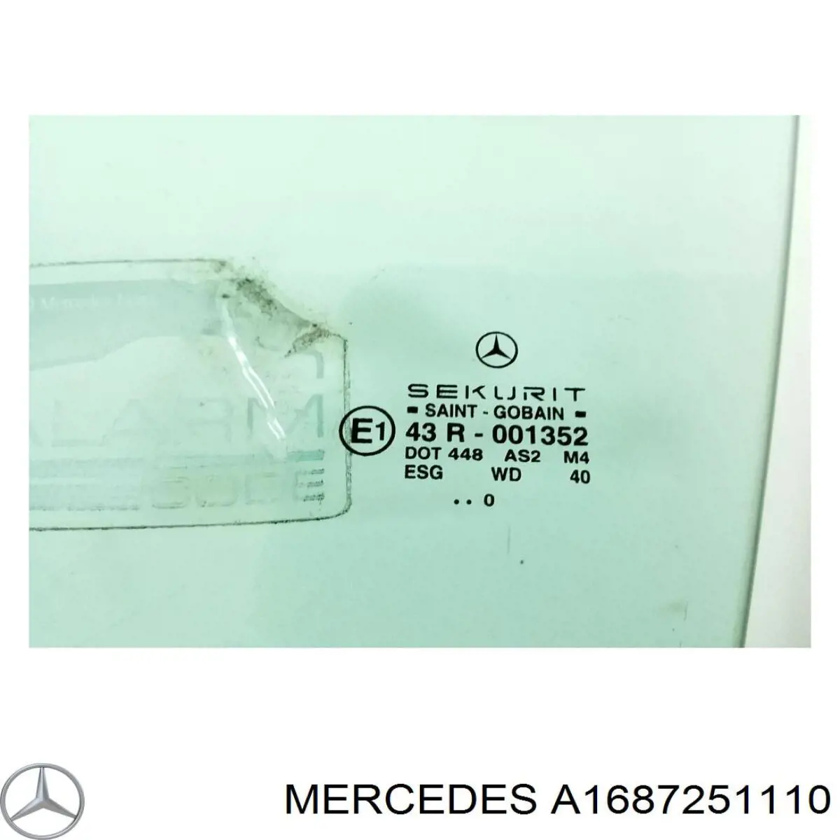  Luna de puerta delantera izquierda para Mercedes A W168