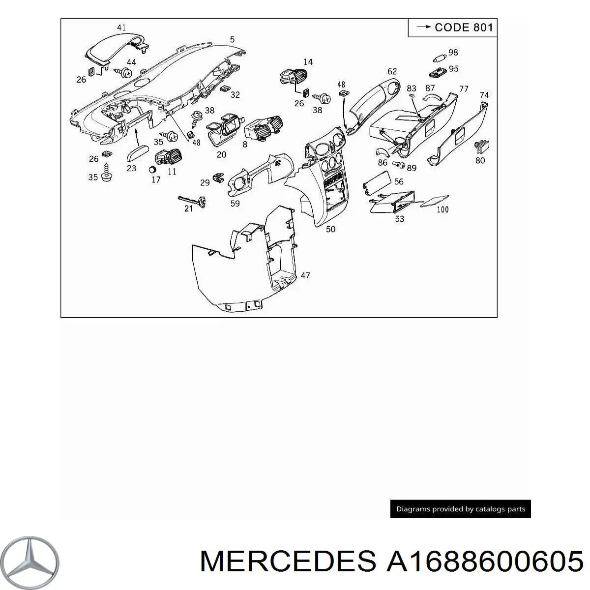  Airbag en el lado del acompañante para Mercedes A W168