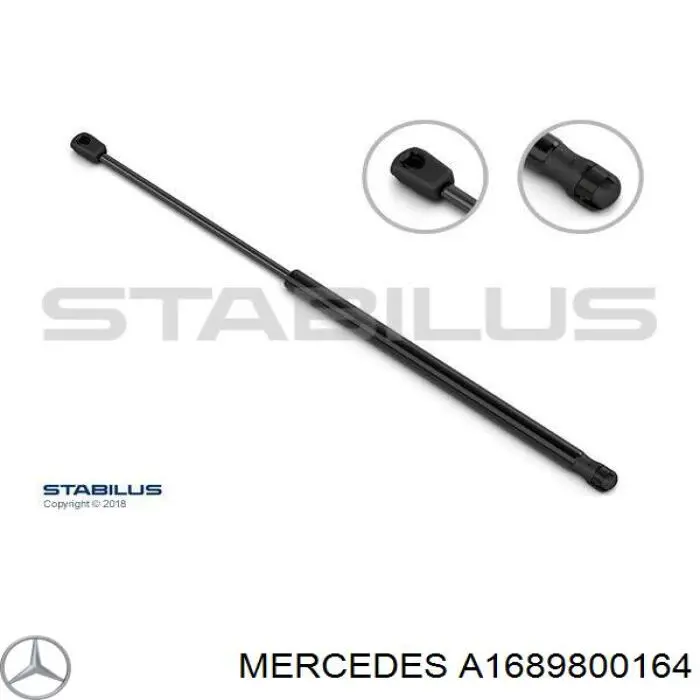 A1689800164 Mercedes amortiguador de maletero