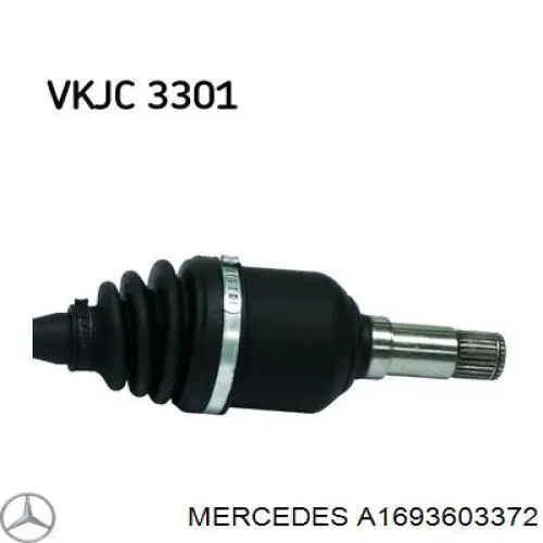 A1693603372 Mercedes árbol de transmisión delantero izquierdo