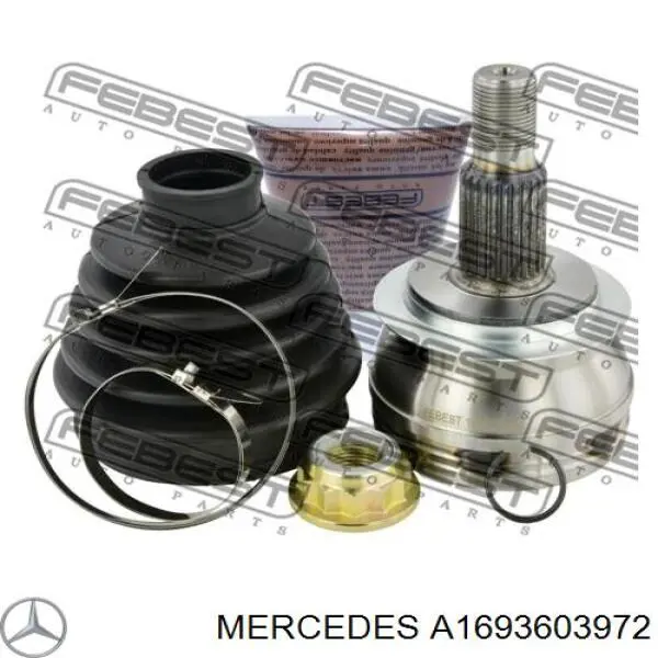 A1693603972 Mercedes árbol de transmisión delantero izquierdo