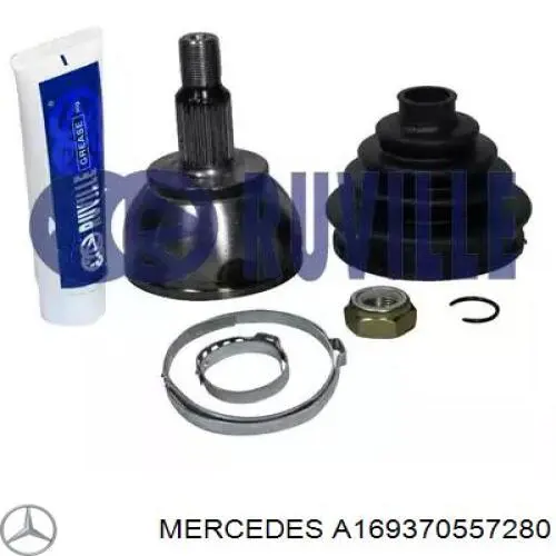 A169370557280 Mercedes árbol de transmisión delantero izquierdo