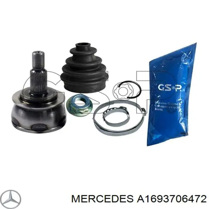 A1693706472 Mercedes árbol de transmisión delantero derecho