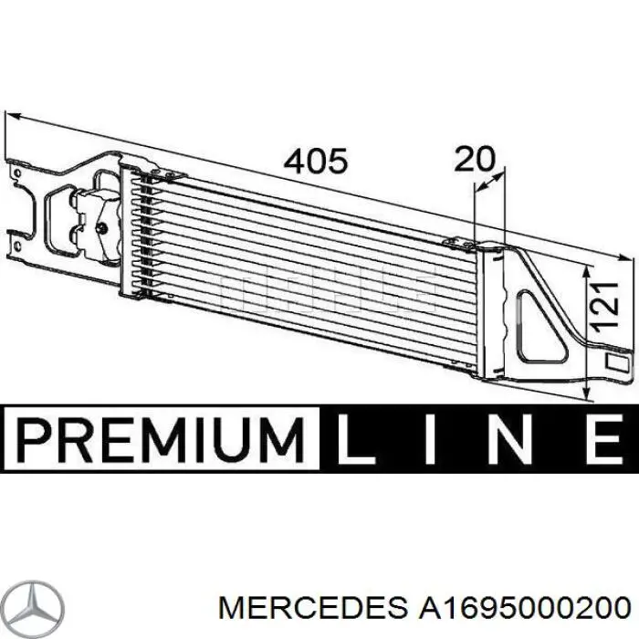 A1695000200 Mercedes radiador enfriador de la transmision/caja de cambios