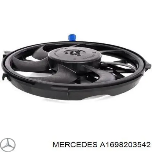 A1698203542 Mercedes ventilador (rodete +motor refrigeración del motor con electromotor completo)