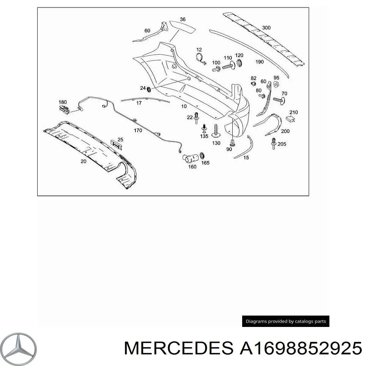 A1698852925 Mercedes parachoques trasero