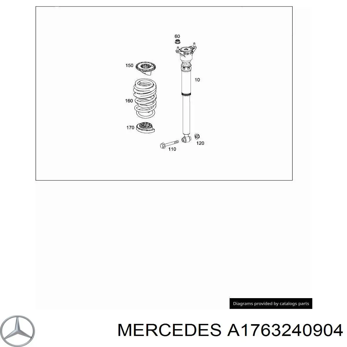 1763240904 Mercedes muelle de suspensión eje trasero