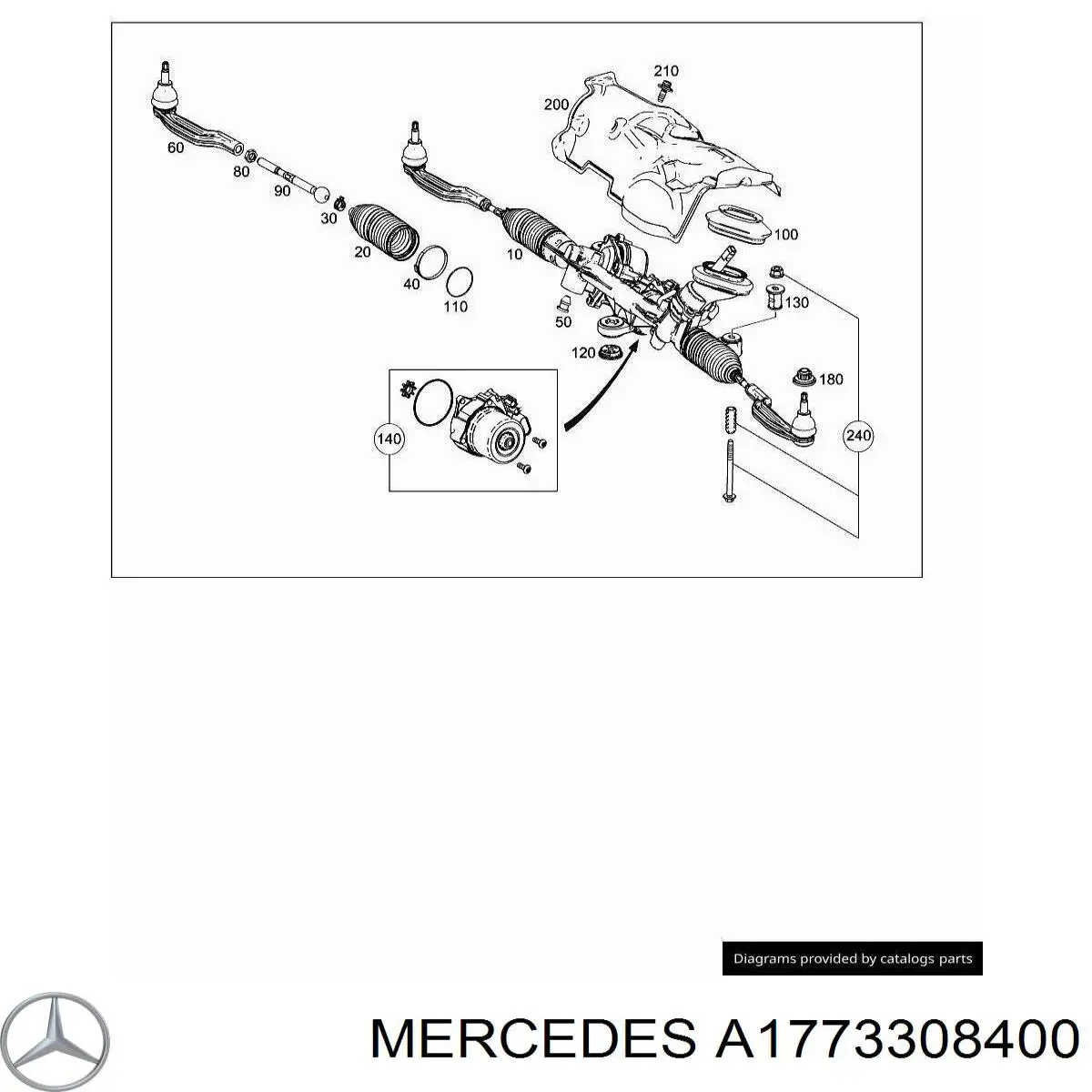  Rótula barra de acoplamiento exterior para Mercedes A W177