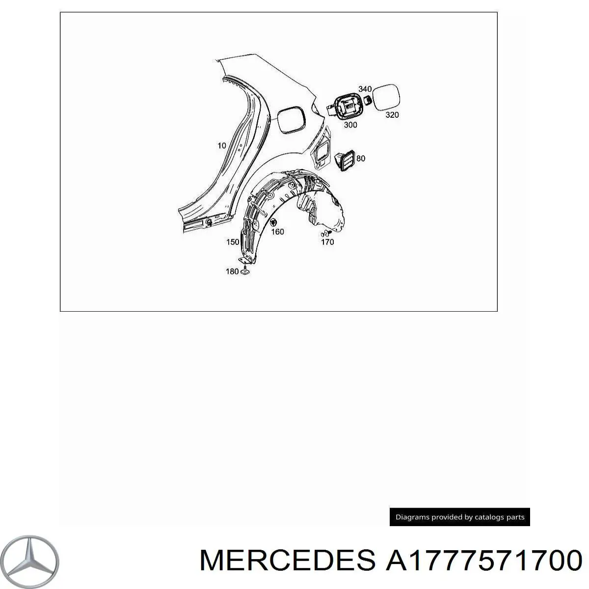  Tapa de la gasolina (depósito de combustible) para Mercedes A W177