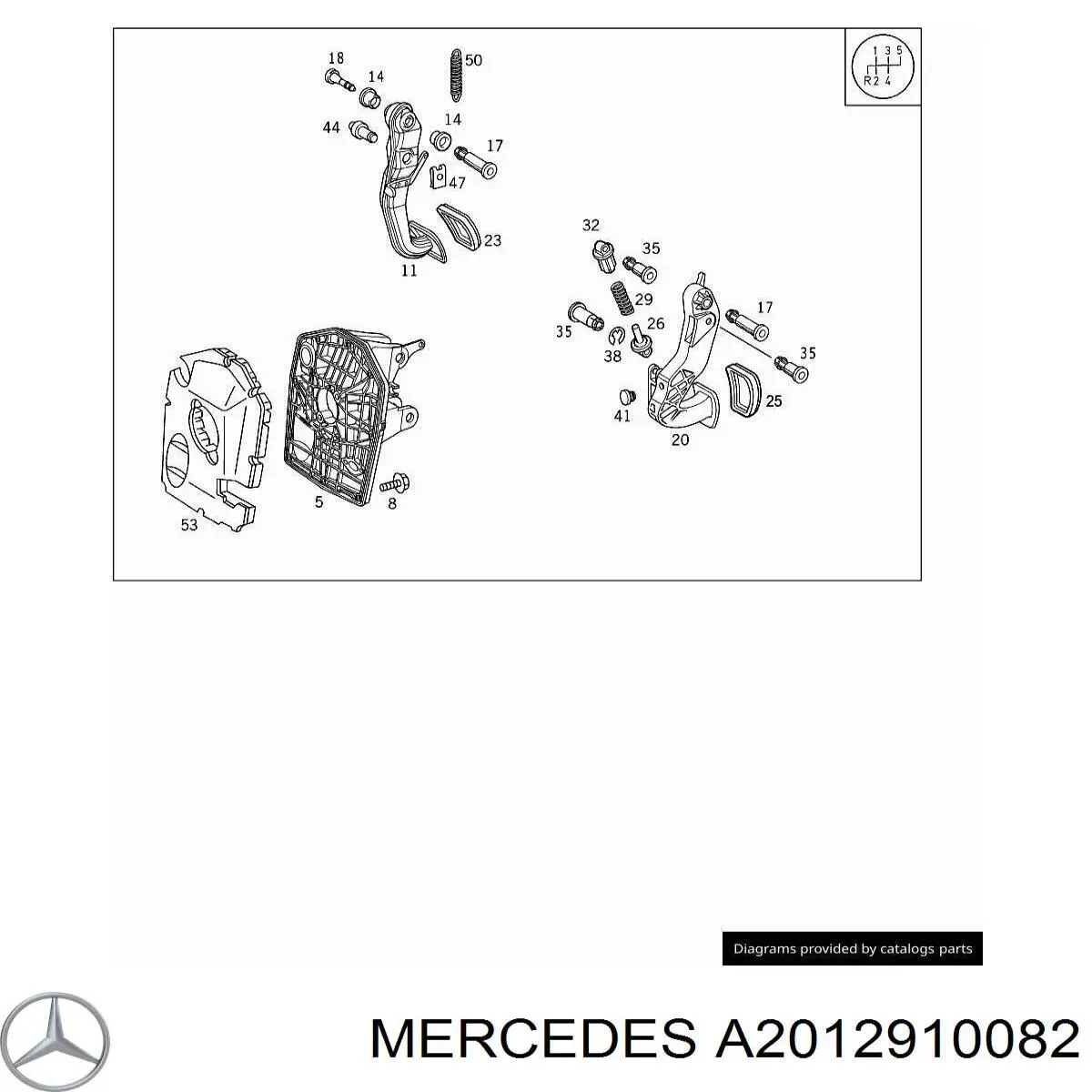  Revestimiento del pedal, pedal de embrague para Mercedes A W168