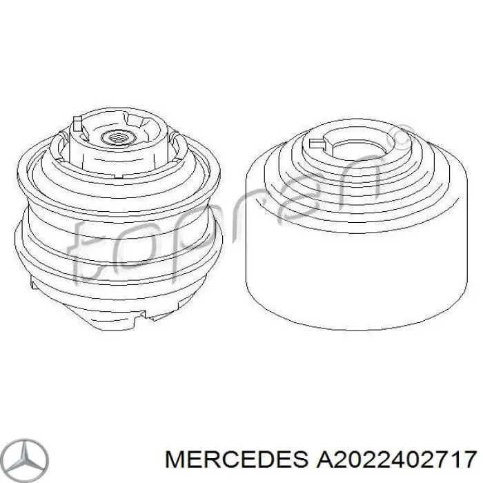 A2022402717 Mercedes almoahada (soporte Del Motor Izquierda / Derecha)