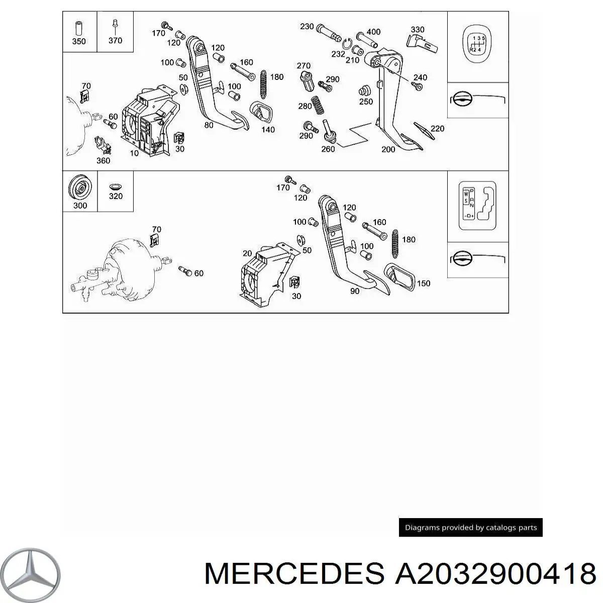  Pedal de freno para Mercedes C W203