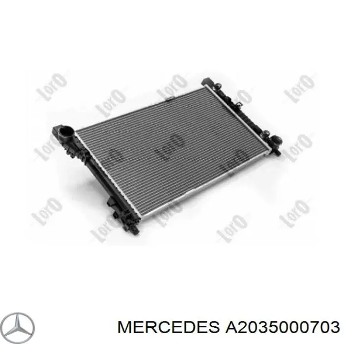 A2035000703 Mercedes radiador refrigeración del motor