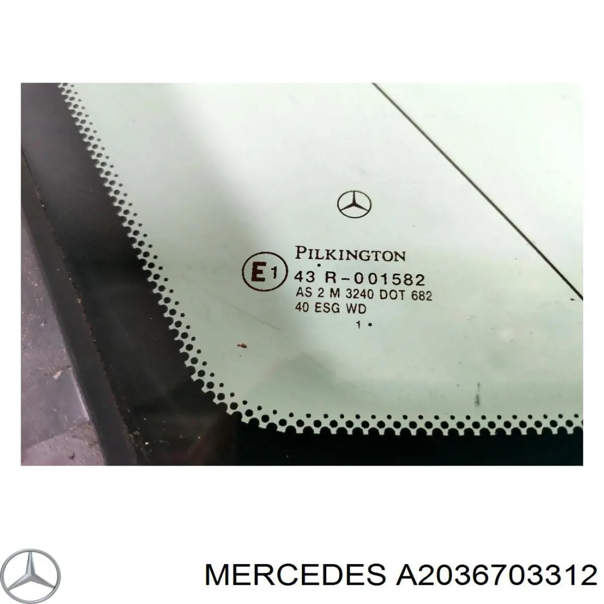  Ventanilla costado superior izquierda (lado maletero) para Mercedes C S203