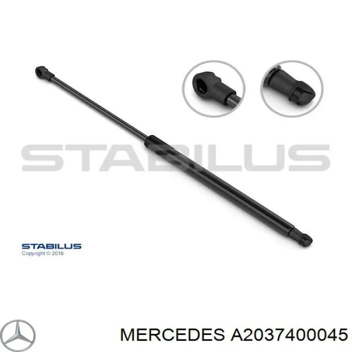 A2037400045 Mercedes amortiguador de maletero