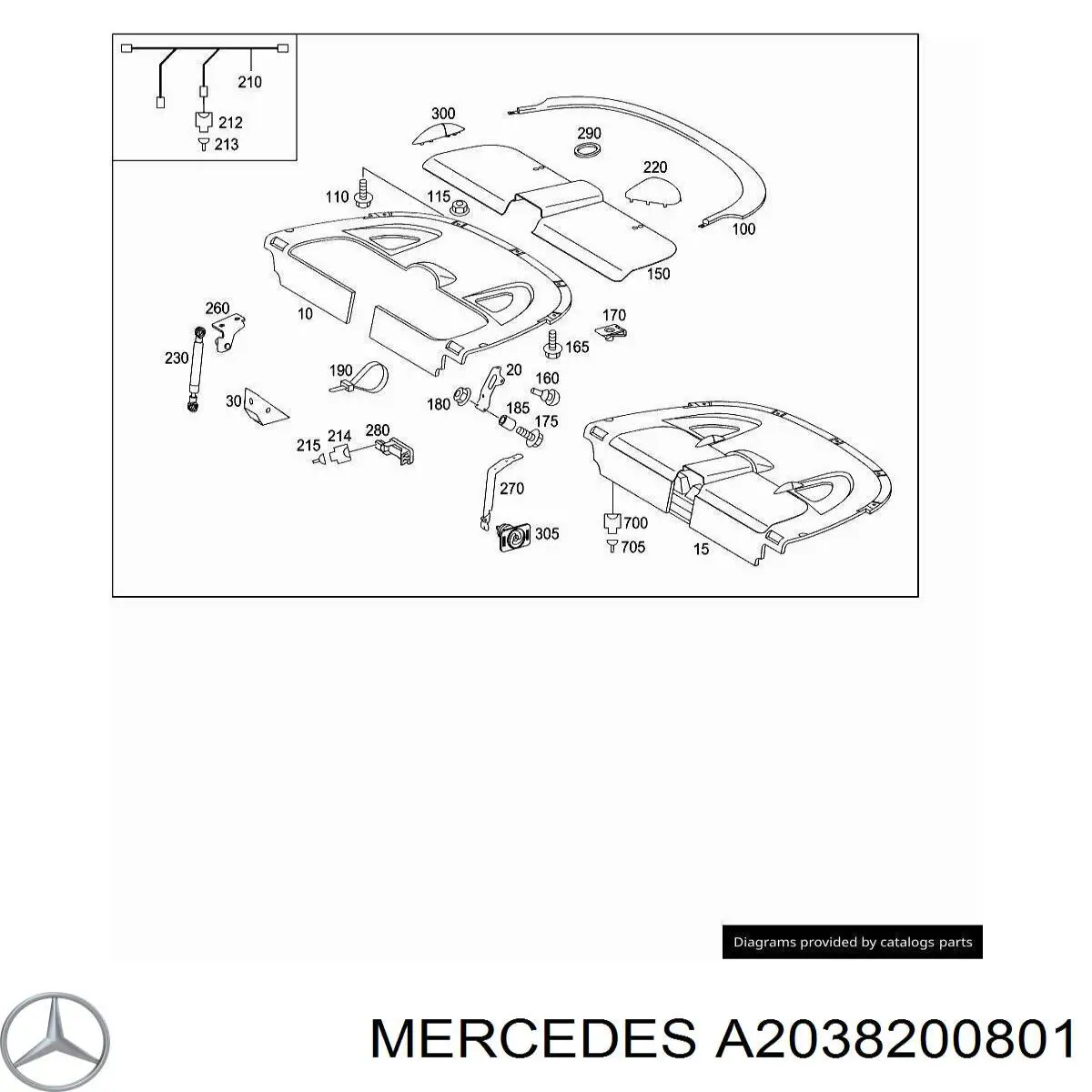 A2038200801 Mercedes 