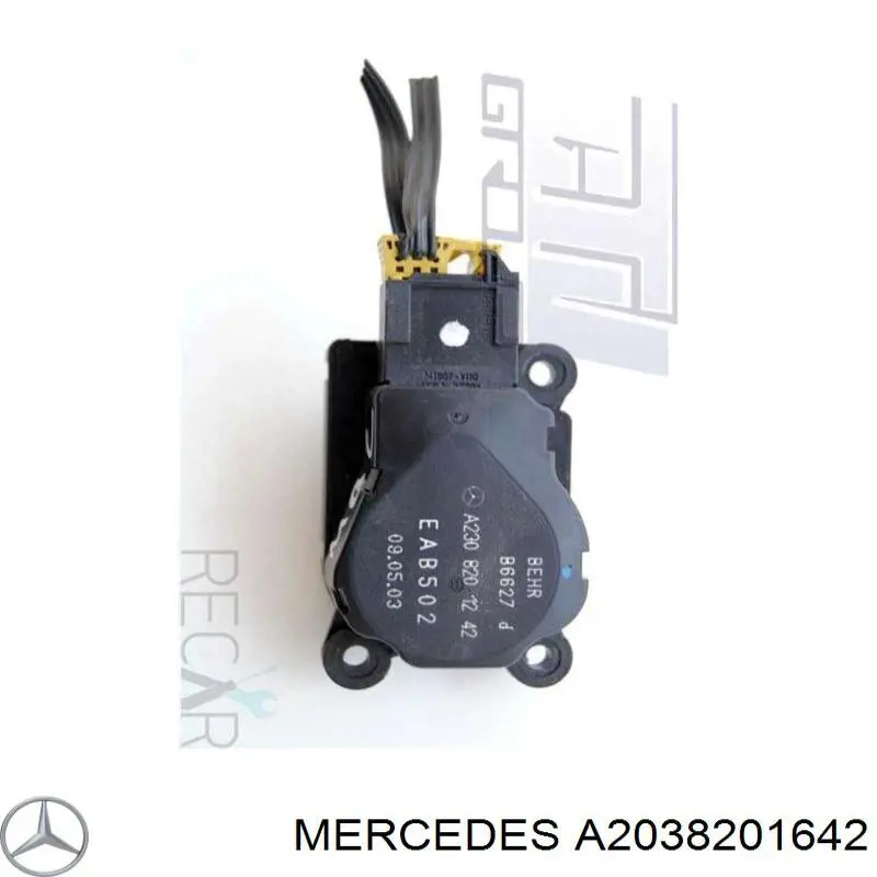 A2038201642 Mercedes elemento de reglaje valvula mezcladora actuador de compuerta