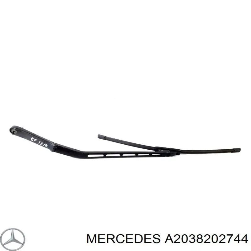 A2038202744 Mercedes brazo del limpiaparabrisas, lavado de parabrisas, luna delantera