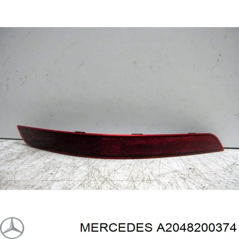  Reflector, parachoques trasero, izquierdo para Mercedes GLK X204