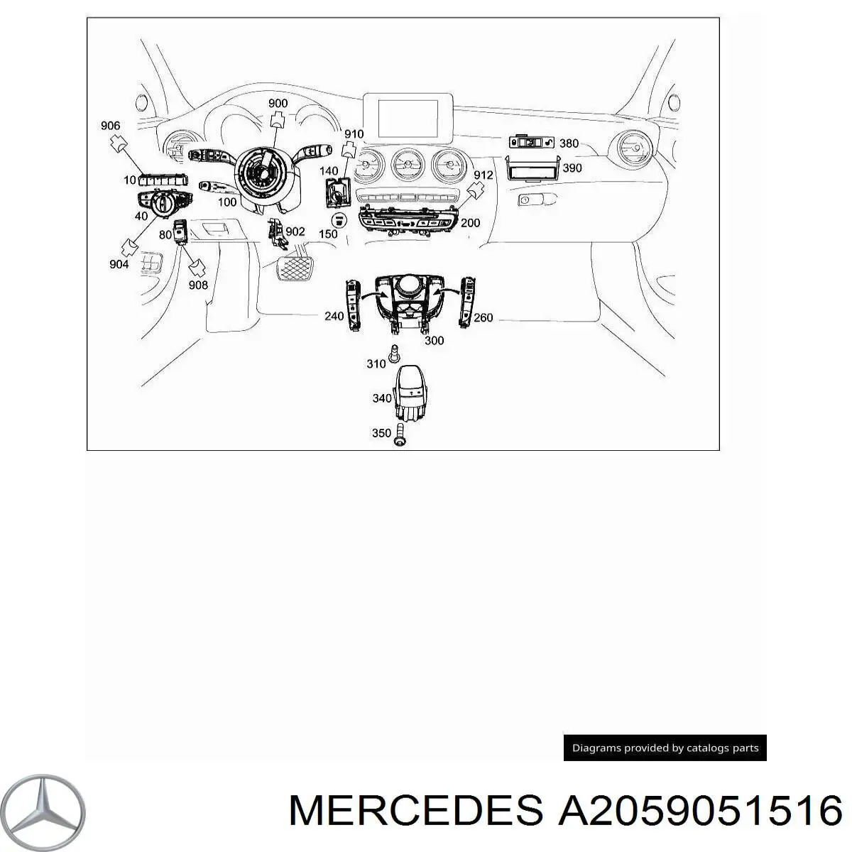  Interruptor, accionamento freno detención para Mercedes GLC X253