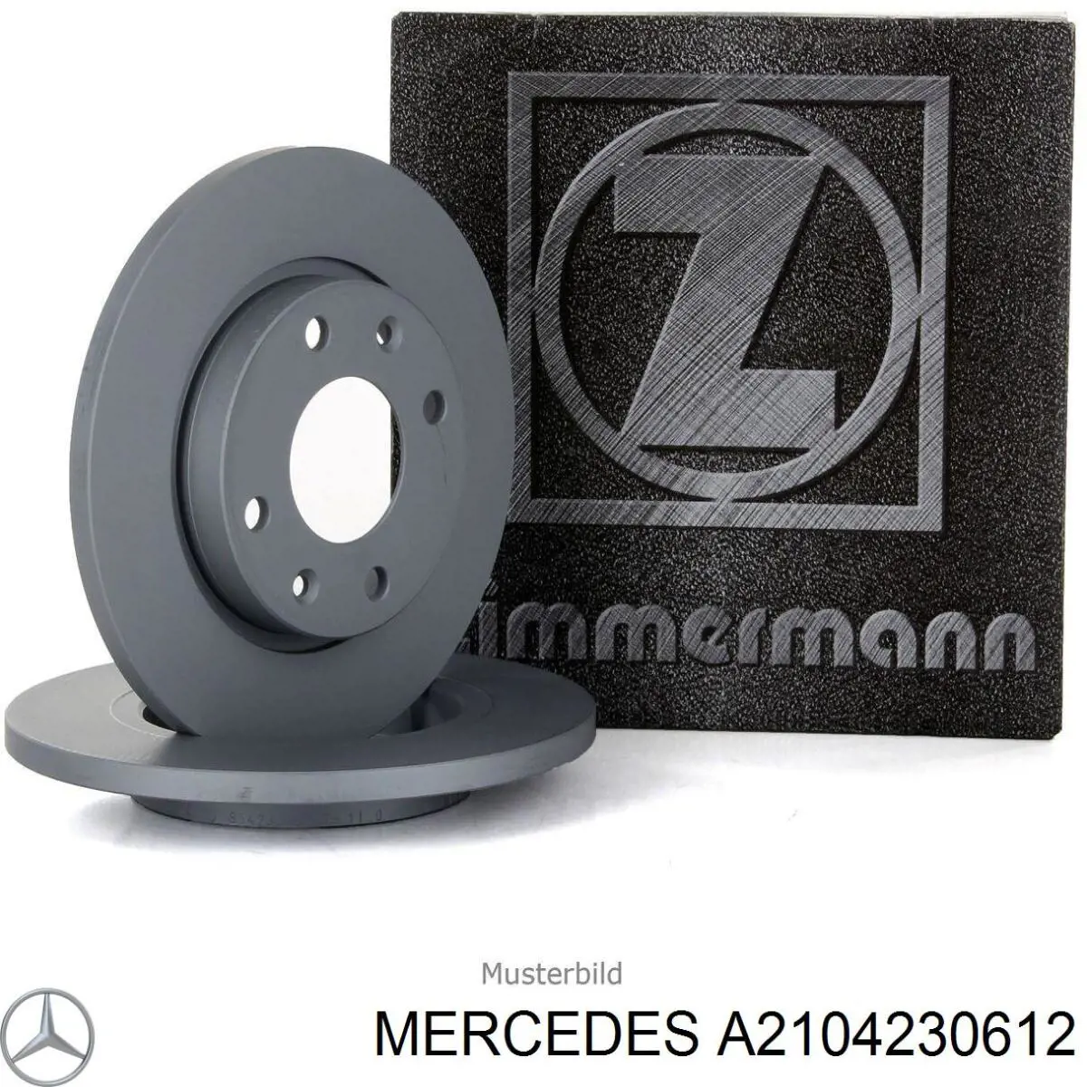 A2104230612 Mercedes disco de freno trasero