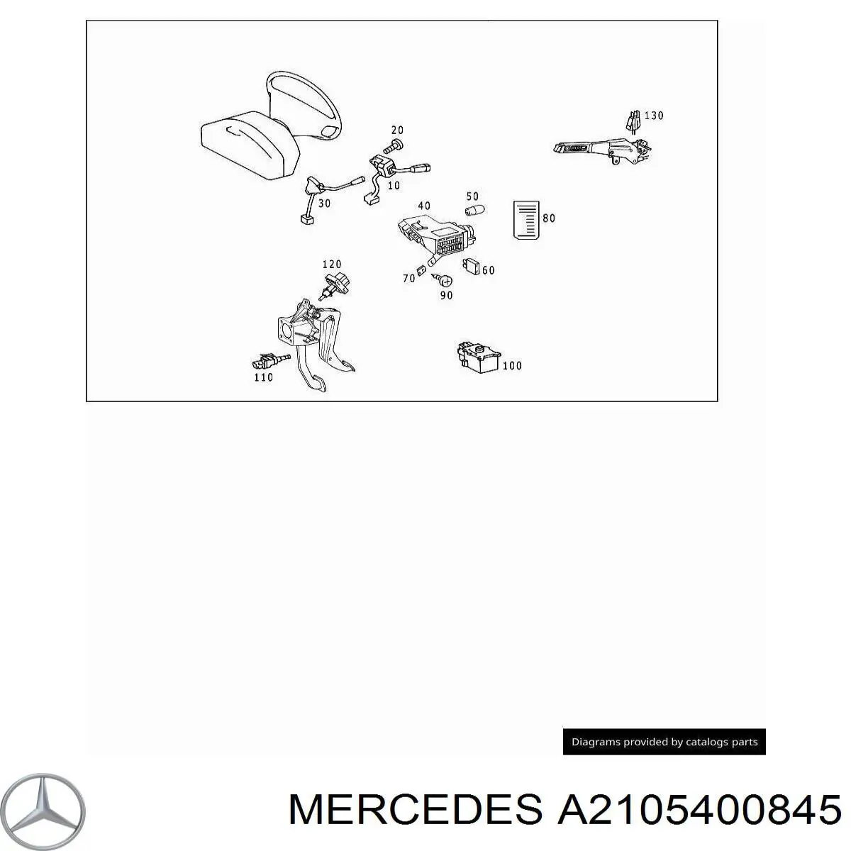 A2105400845 Mercedes conmutador en la columna de dirección control de crucero