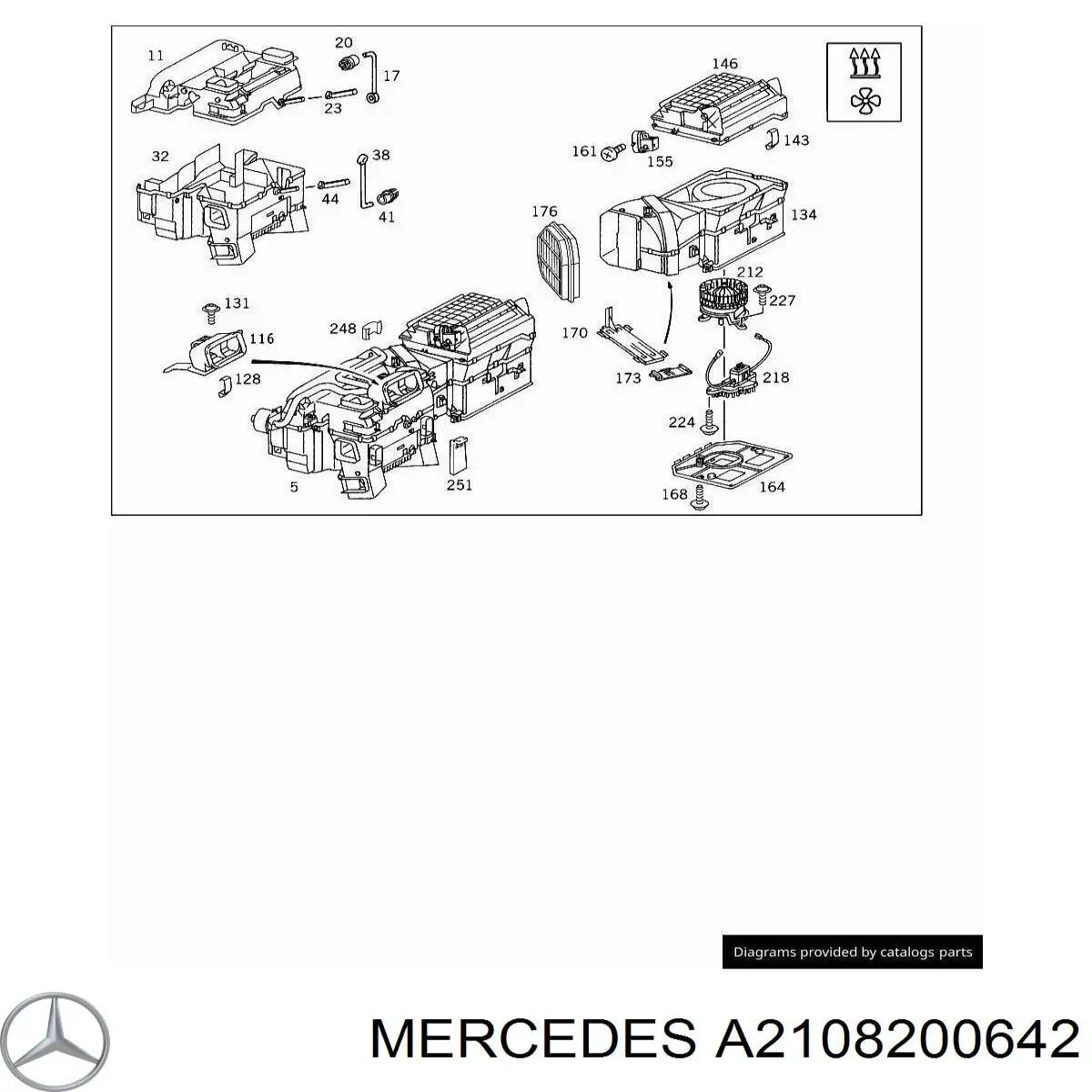 A2108200642 Mercedes elemento de reglaje valvula mezcladora actuador de compuerta