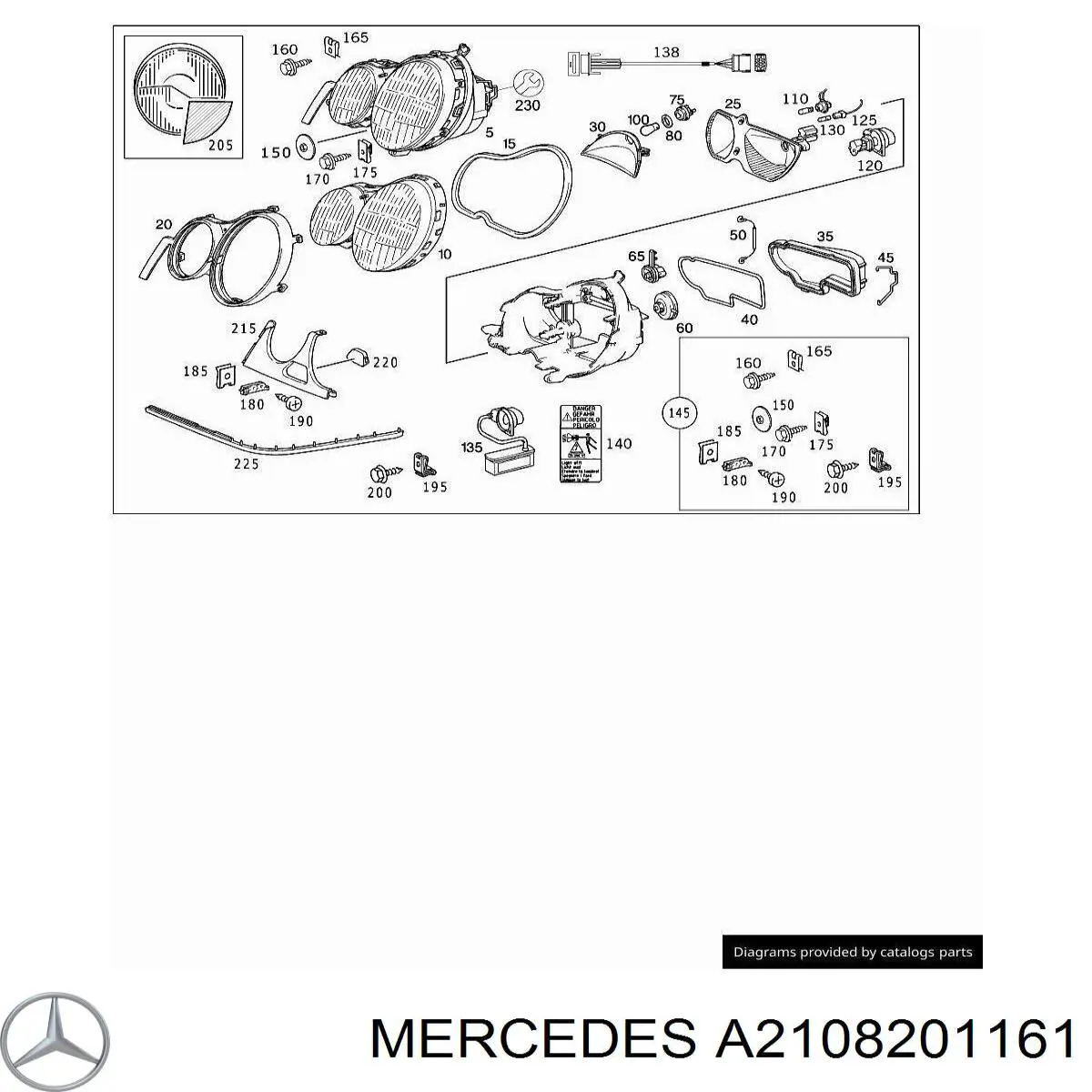 2108201161 Mercedes faro izquierdo