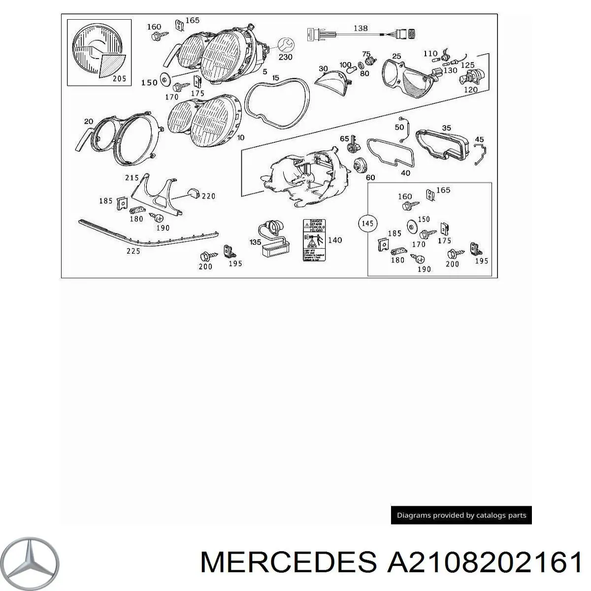 A2108202161 Mercedes faro izquierdo