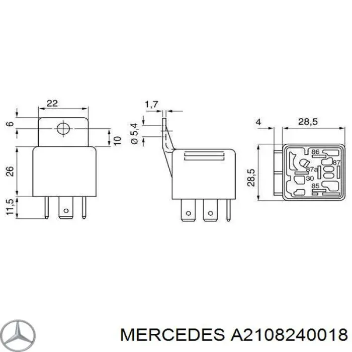  Relé de intermitencia del limpiaparabrisas para Mercedes E S210