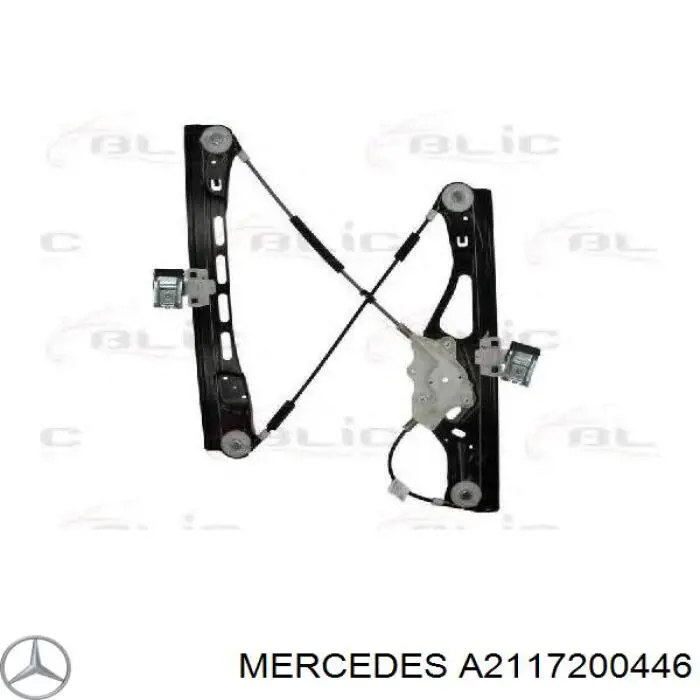 A2117200446 Mercedes mecanismo de elevalunas, puerta delantera derecha