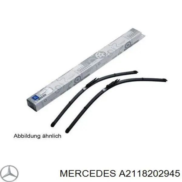 A2118202945 Mercedes juego de limpiaparabrisas de luna delantera, 2 piezas