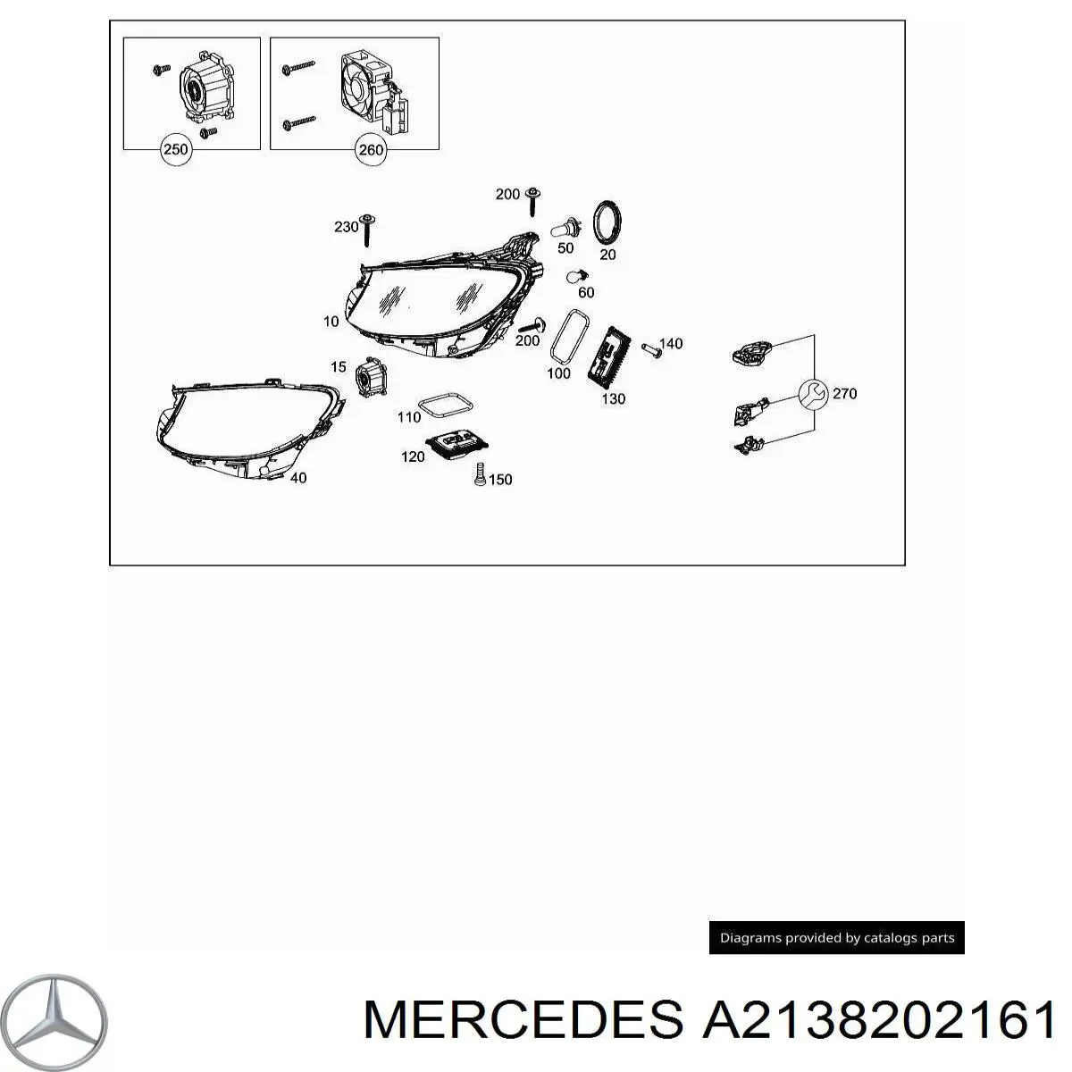 A2138202161 Mercedes faro izquierdo