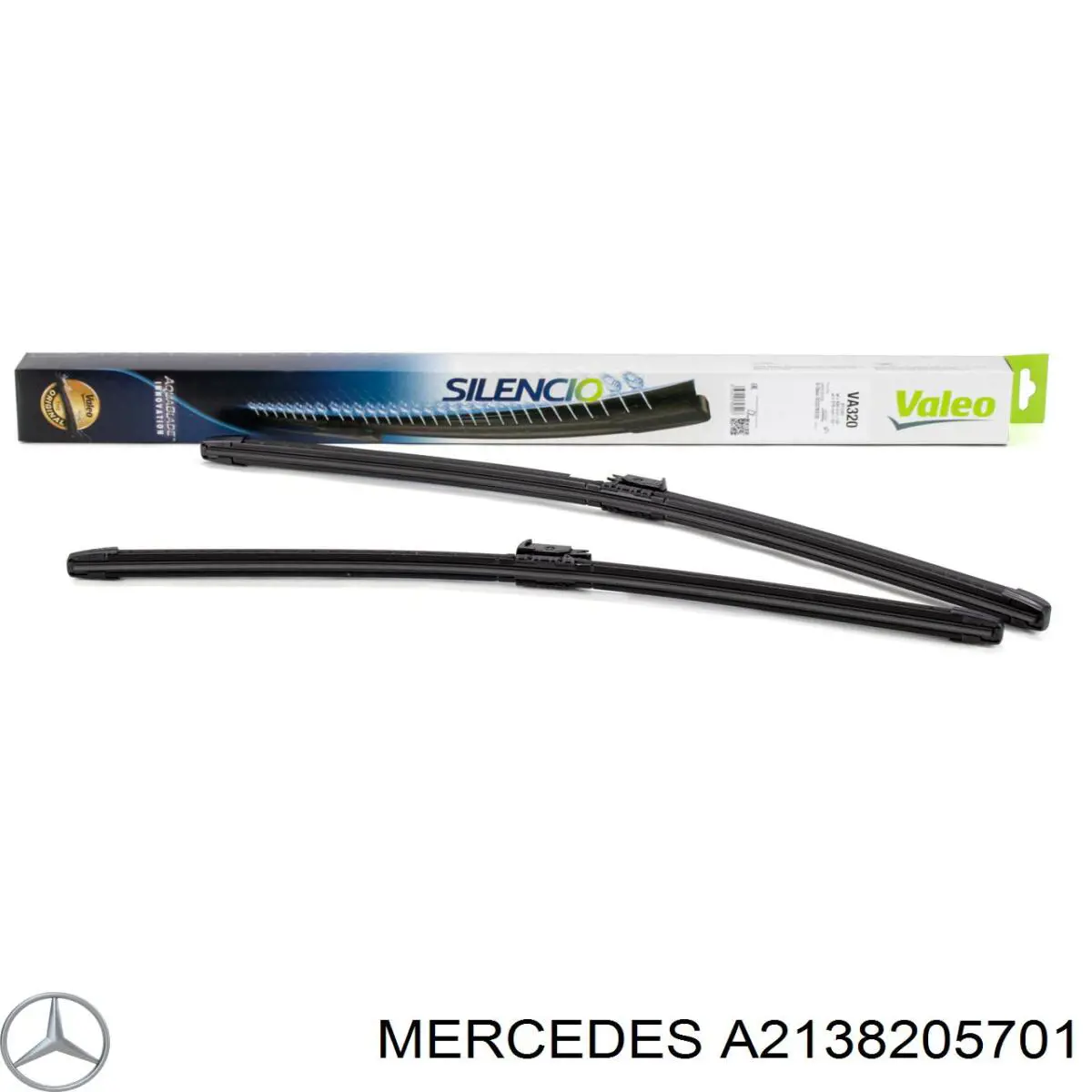 A2138205701 Mercedes juego de limpiaparabrisas de luna delantera, 2 piezas