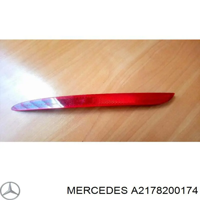 A2178200174 Mercedes reflector, parachoques trasero, izquierdo