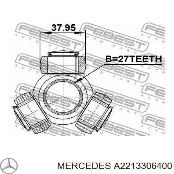 A2213306400 Mercedes árbol de transmisión delantero derecho