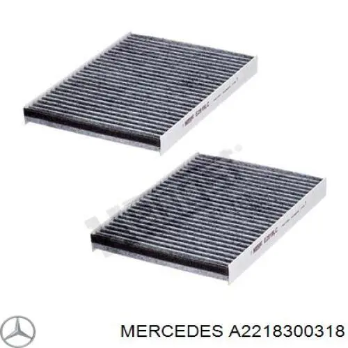 A2218300318 Mercedes filtro de habitáculo