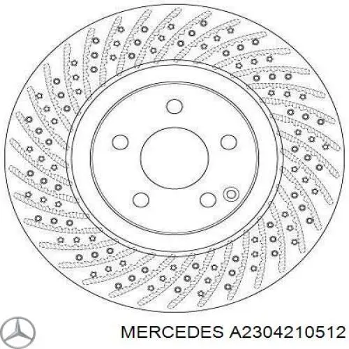 A2304210512 Mercedes freno de disco delantero