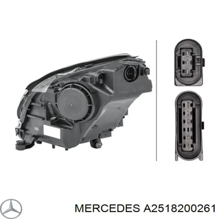  Faro derecho para Mercedes R W251