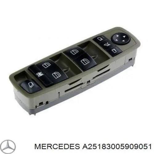 A25183005909051 Mercedes unidad de control elevalunas delantera izquierda