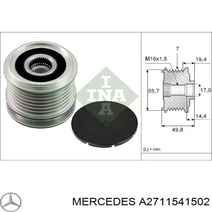 A2711541502 Mercedes alternador