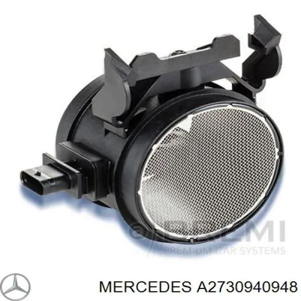 A2730940948 Mercedes sensor de flujo de aire/medidor de flujo (flujo de aire masibo)