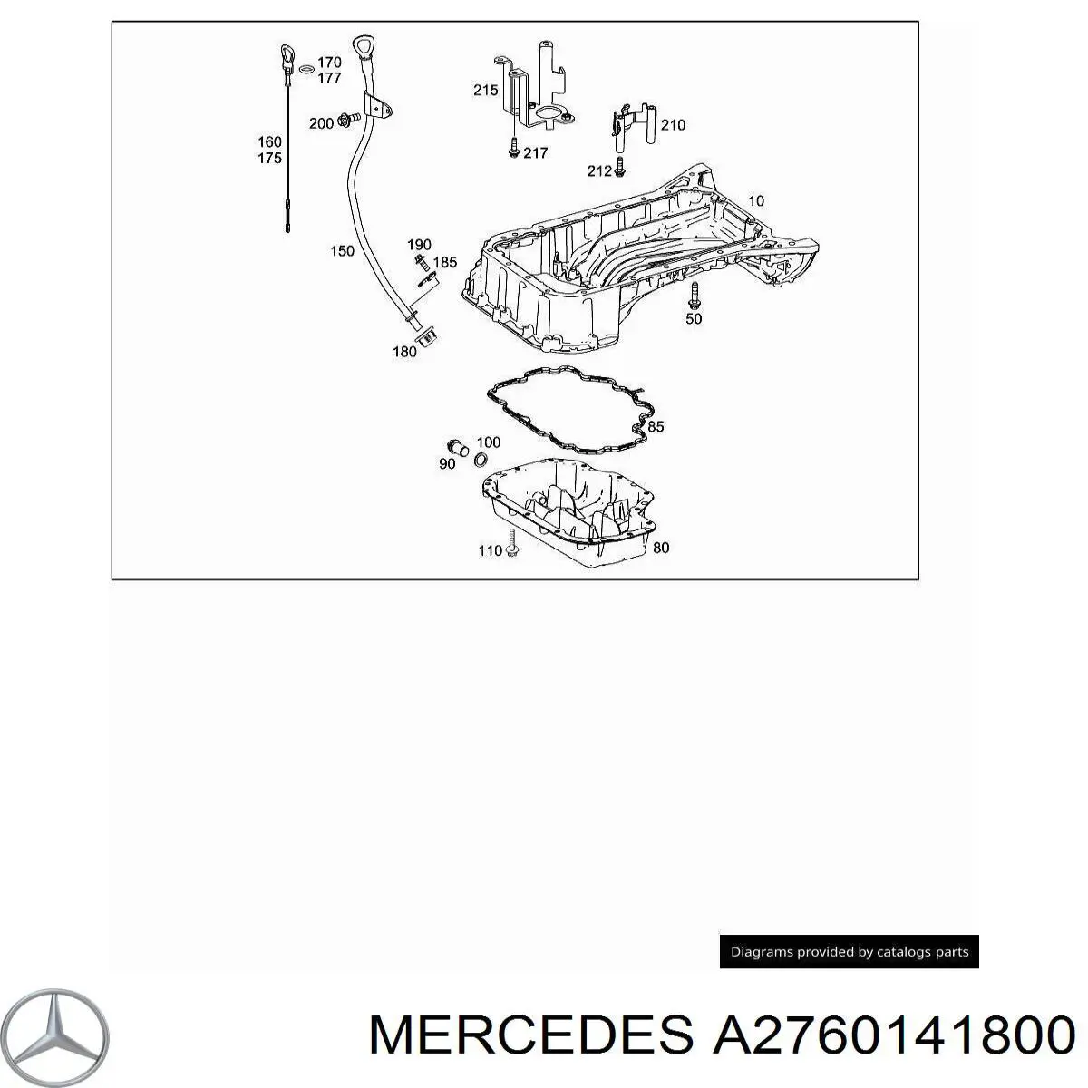  Junta, cárter de aceite, inferior para Mercedes ML/GLE W166