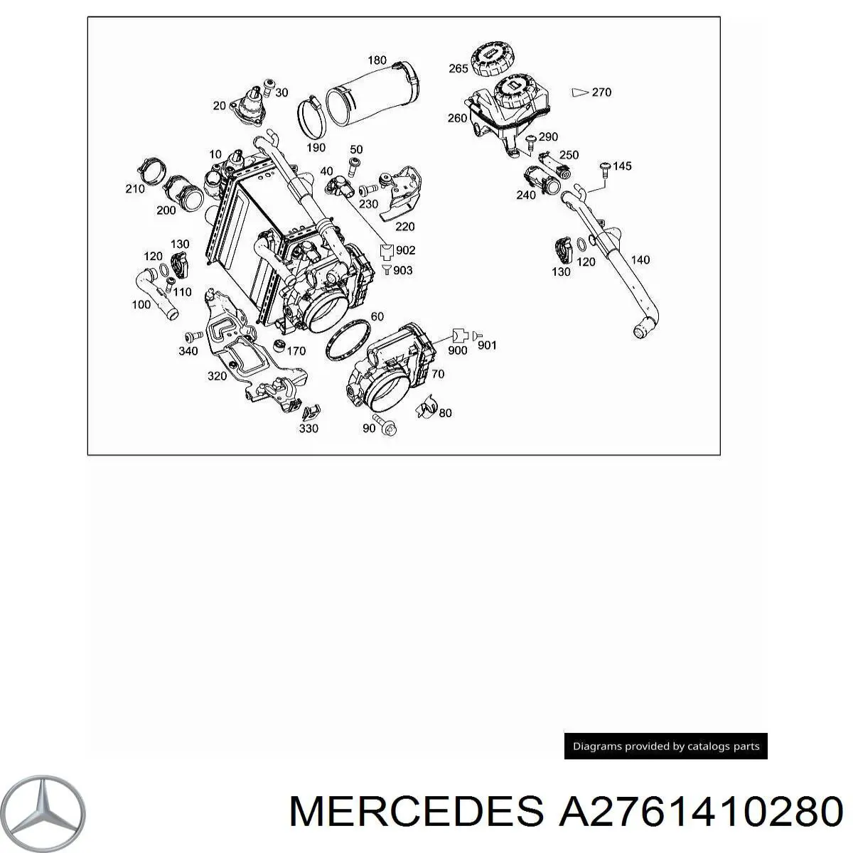  Junta cuerpo mariposa para Mercedes GLC X253